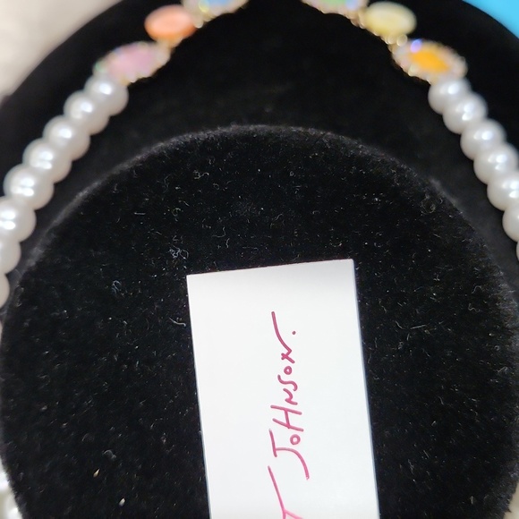 💙🔹️Betsey Johnson🔹️ Beautiful Heart Shaped Bowl Cereal Pearl Spoon Necklace - Picture 13 of 15